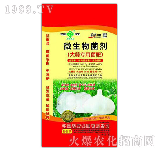 大蒜專用微生物菌劑-中農