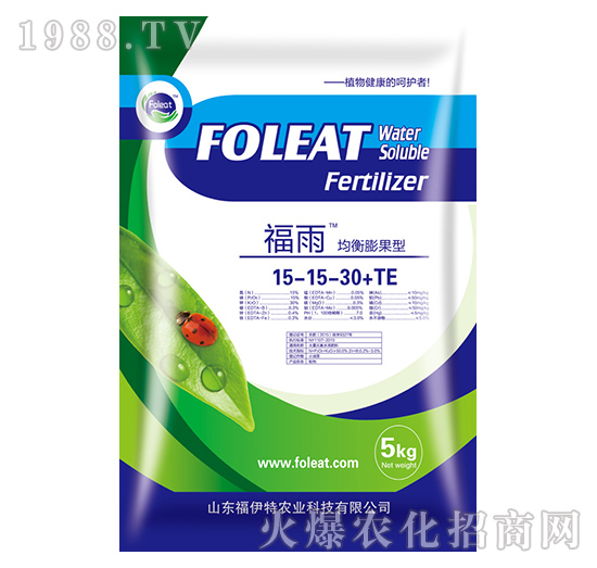 均衡膨果型大量元素水溶肥15-15-30+TE-福雨-福伊特
