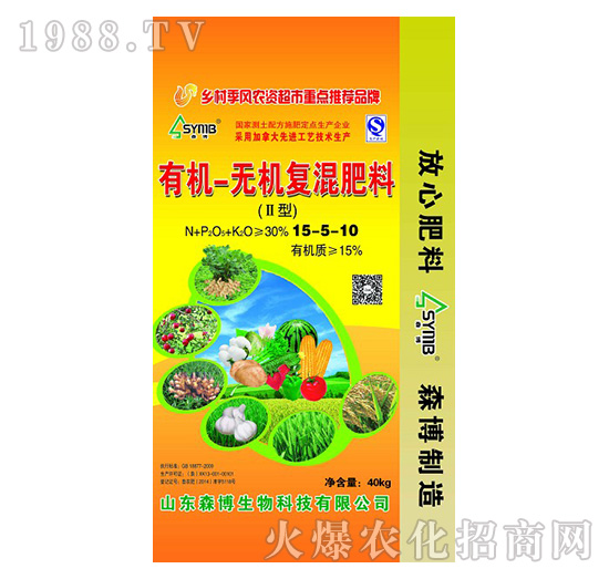 有機-無機復(fù)混肥料15-5-10-森博