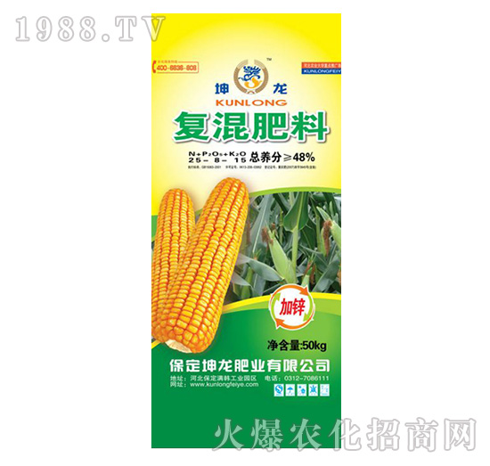 復混肥料25-8-15-坤龍