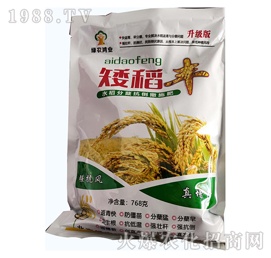 水稻分蘗抗倒撒施肥（768克）-矮稻豐-綠農(nóng)鴻業(yè)
