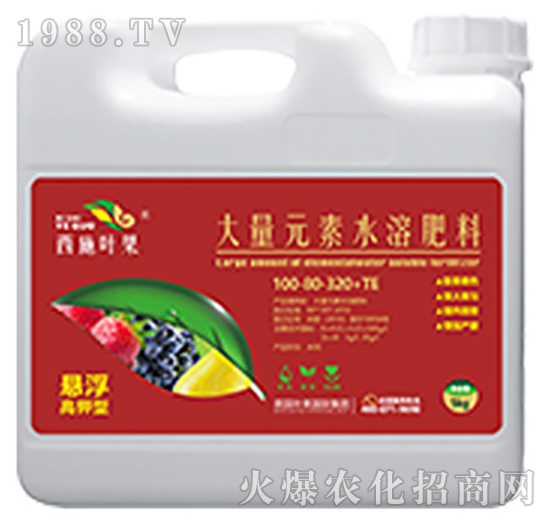 5kg懸浮高鉀型大量元素水溶肥料100-80-320+TE-葉果生物