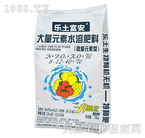 大量元素水溶肥料（微量元素型）8-12-40+TE-樂(lè)土生物