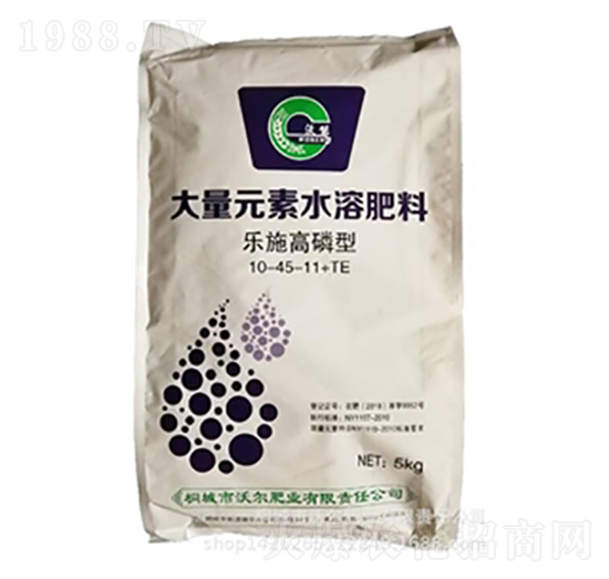 5kg樂(lè)施高磷型大量元素水溶肥10-45-11+TE-沃爾肥業(yè)
