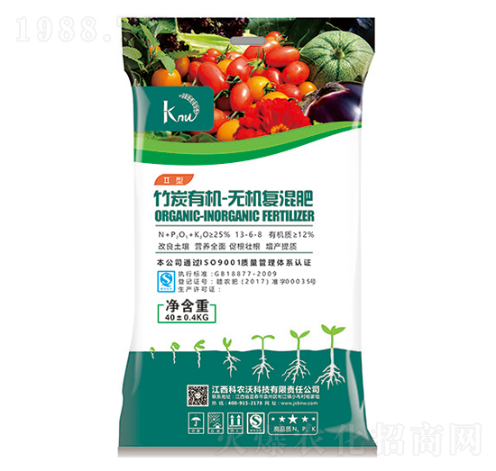 竹炭有機無機復混肥-科農(nóng)沃