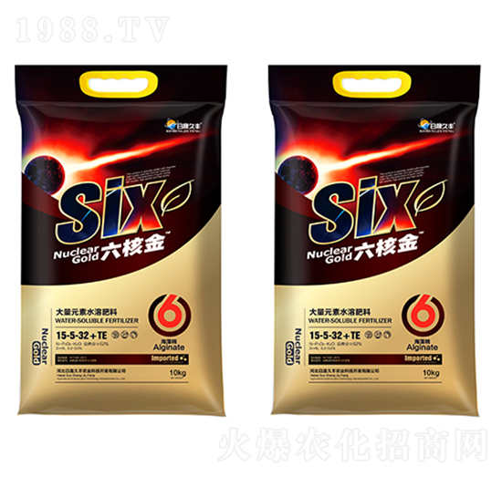 10kg大量元素水溶肥料15-5-32+TE-六核金-日晟久豐