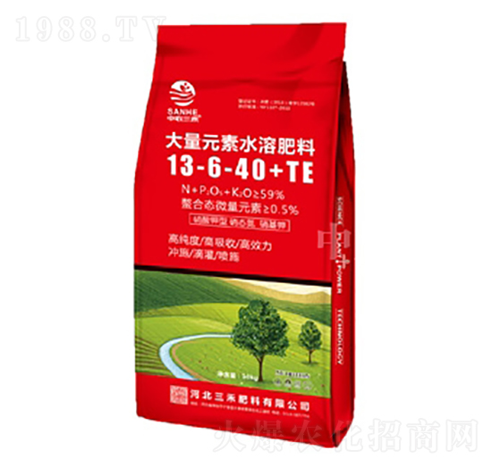 大量元素水溶肥料13-6-40-中農(nóng)三禾