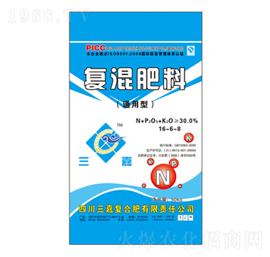 通用型復混肥料16-6-8-三嘉