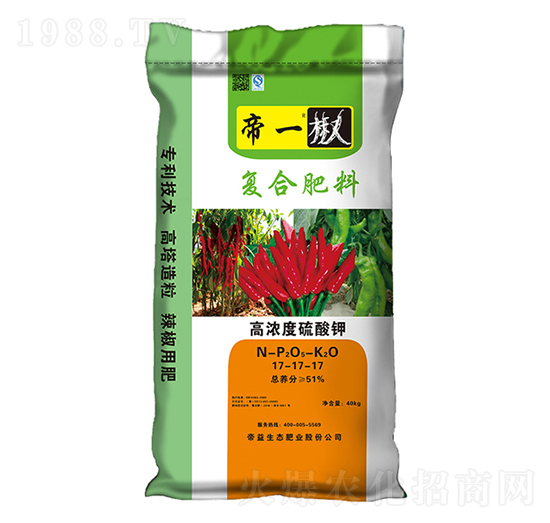 辣椒專(zhuān)用高塔復(fù)合肥17-17-17-帝一椒-帝益肥