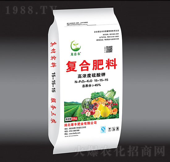 高濃度硫酸鉀復(fù)合肥料15-15-15-龍忠農(nóng)-雄豐肥業(yè)