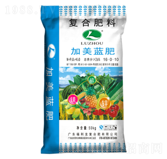 加美藍肥復合肥料16-0-10-福利龍