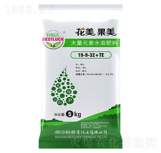大量元素水溶肥料19-9-32+TE-花美果美-好時(shí)吉