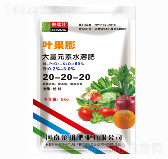 大量元素水溶肥20-20-20-葉果膨-金玥肥業(yè)