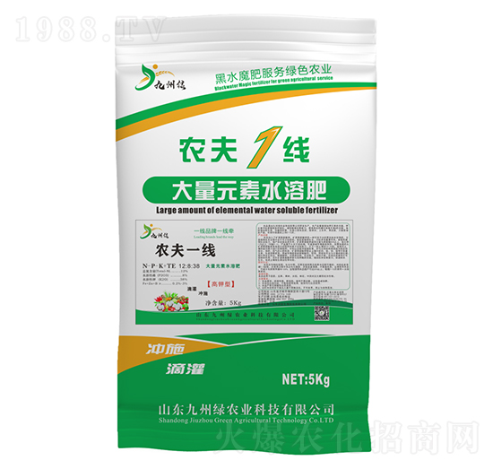 高鉀型大量元素水溶肥料12-8-38+TE 農夫1線 九州綠