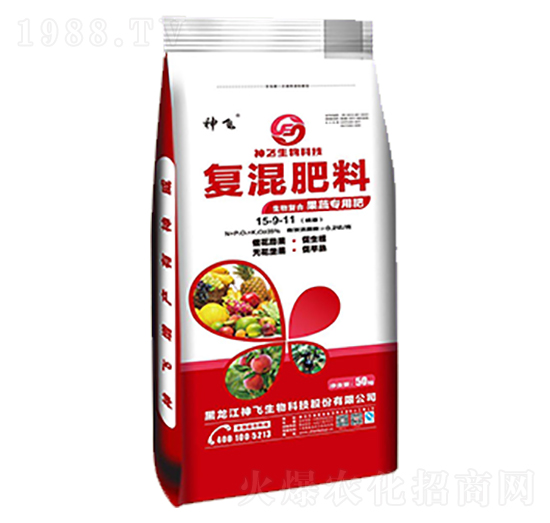 果蔬專用復(fù)混肥料15-9-11-神飛生物