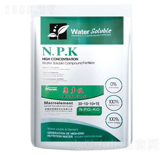 大量元素水溶肥料30-10-10+TE-康多收-七竣州