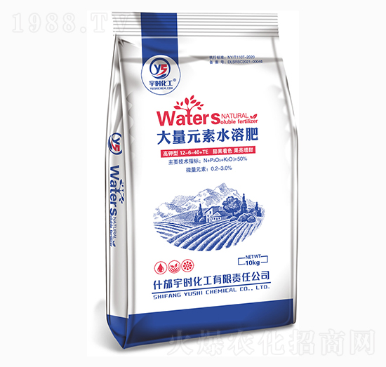 大量元素水溶肥料12-6-40+TE-宇時化工