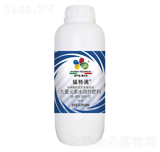 大量元素水溶肥料40-400-260+TE-福特滿-益碩生物