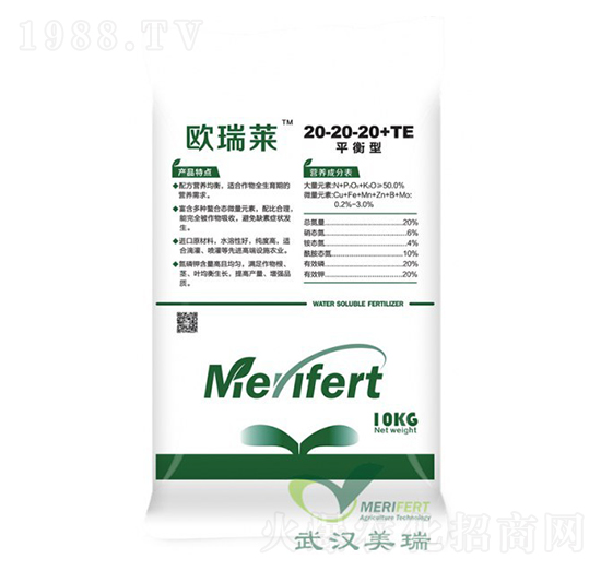 平衡型大量元素水溶肥20-20-20+TE-歐瑞萊-美瑞農(nóng)業(yè)