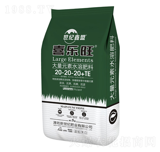 大量元素水溶肥料20-20-20+TE-喜樂旺-新世紀(jì)肥業(yè)