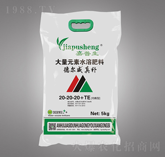 平衡型大量元素水溶肥料20-20-20+TE-德爾威真補(bǔ)-嘉思頓