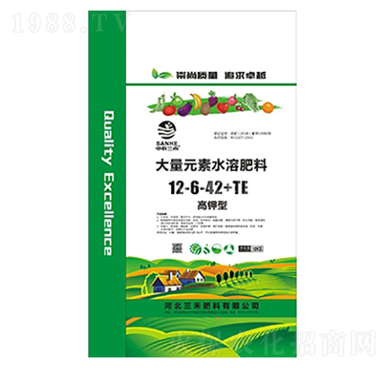 高鉀型大量元素水溶肥料12-6-42+TE-中農三禾