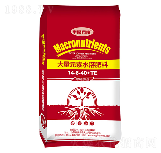 高鉀促果型大量元素水溶肥料14-6-40+TE-豐碩萬家-盈豐農業(yè)