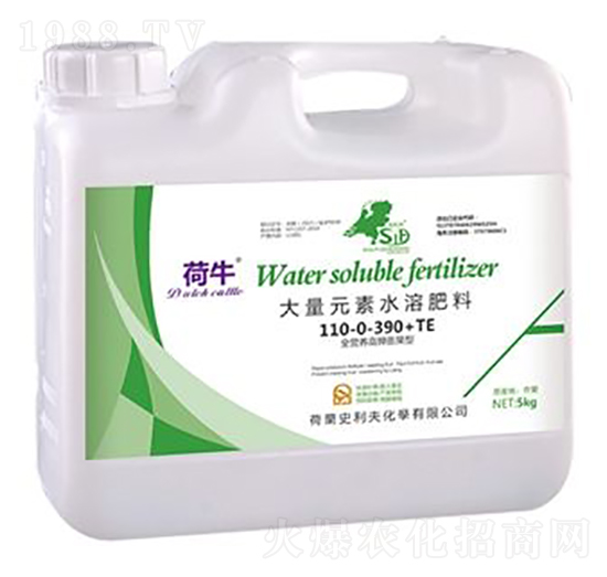 5kg大量元素水溶肥料110-0-390+TE-荷牛-史利夫