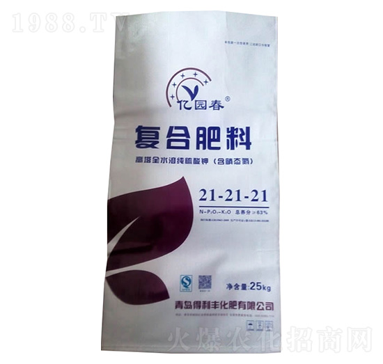 高塔全水溶純硫酸鉀復(fù)合肥料21-21-21-億園春-得利豐