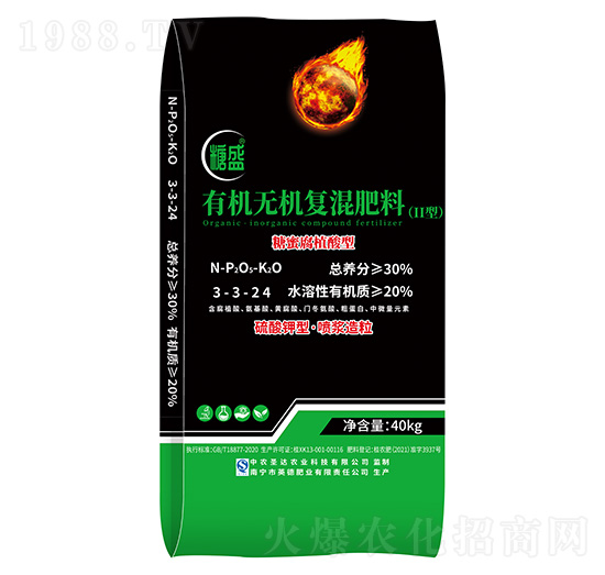 硫酸鉀型有機(jī)無(wú)機(jī)復(fù)混肥料3-3-24-糖盛-和齊成農(nóng)業(yè)