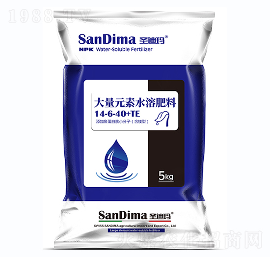 大量元素水溶肥14-6-40+TE-圣迪瑪-一撒寶來