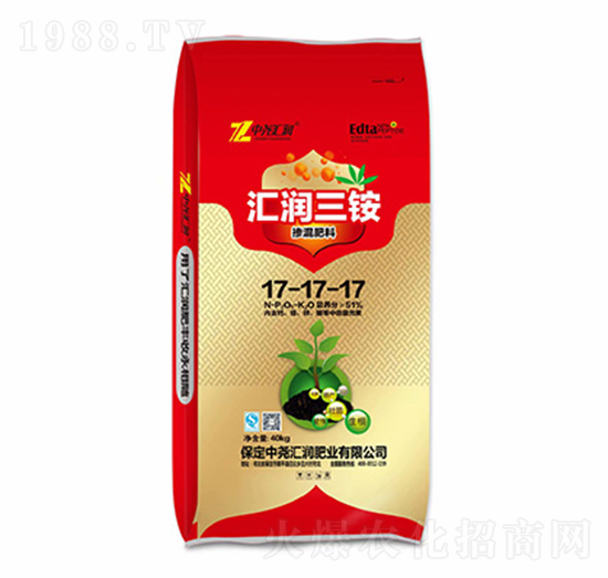 匯潤三銨摻混肥料17-17-17-中堯匯潤
