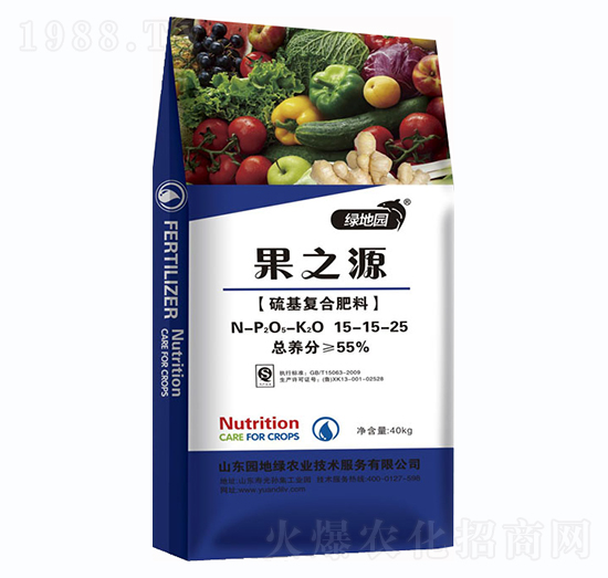 果之源硫基復合肥料15-15-25-綠地園