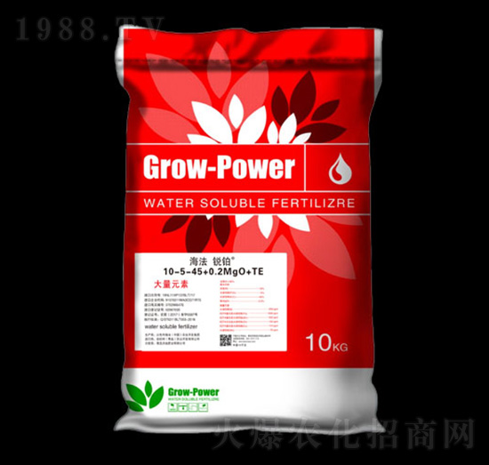 大量元素水溶肥10-5-45+0.2MgO+TE-伯倫特