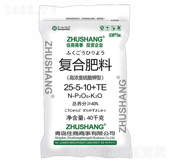 高濃度硫酸鉀型復(fù)合肥料25-5-10+TE-住商商事