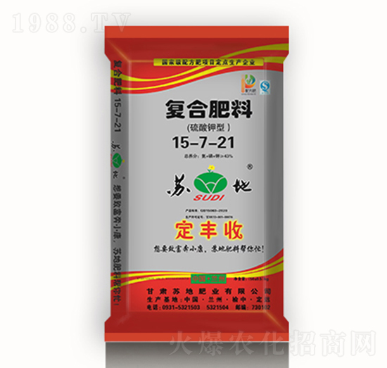 硫酸鉀型復(fù)合肥料15-7-21-定豐收-蘇地肥業(yè)
