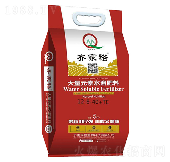 大量元素水溶肥料12-8-40+TE-齊家裕-民強(qiáng)生物