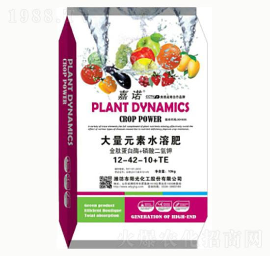 大量元素水溶肥12-42-10+TE-嘉諾-陽光化工