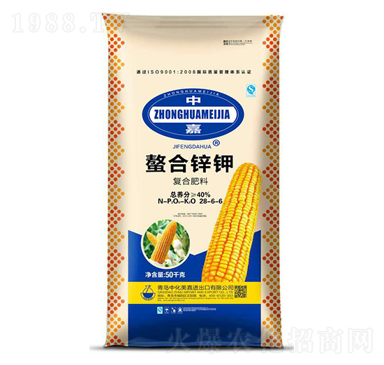 螯合鋅鉀復合肥料28-6-6-中化美嘉