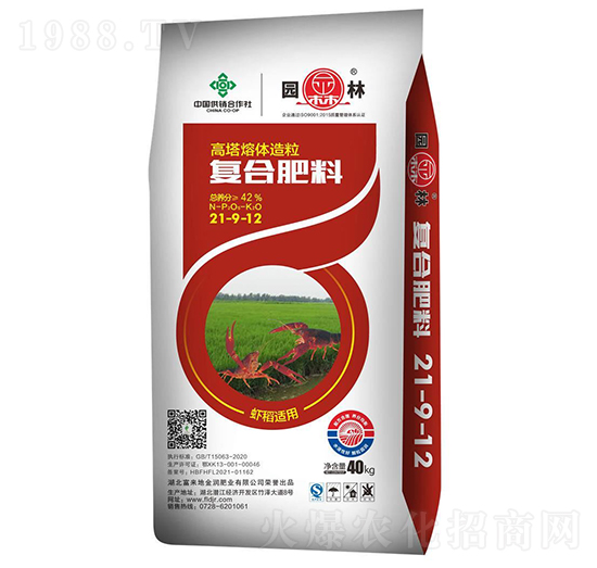 蝦稻適用復(fù)合肥料21-9-12-園林-富來地