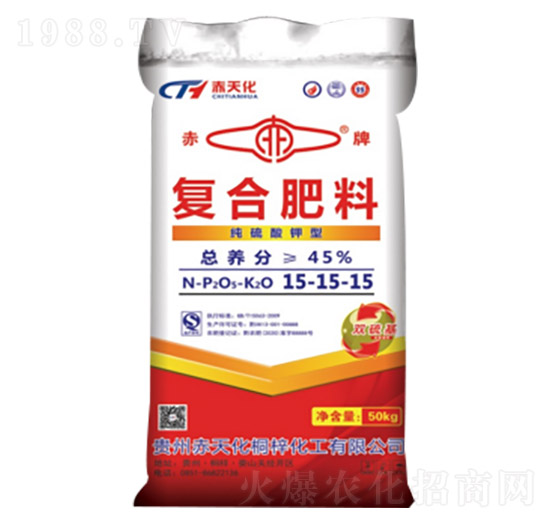 純硫酸鉀型復合肥料15-15-15-赤天化