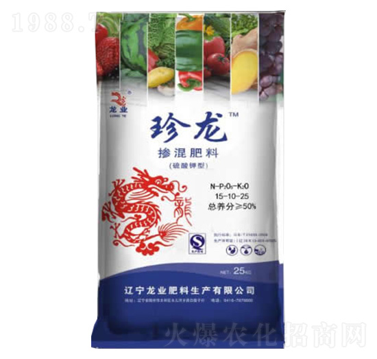 硫酸鉀型摻混肥料15-10-25-珍龍-龍業(yè)肥料