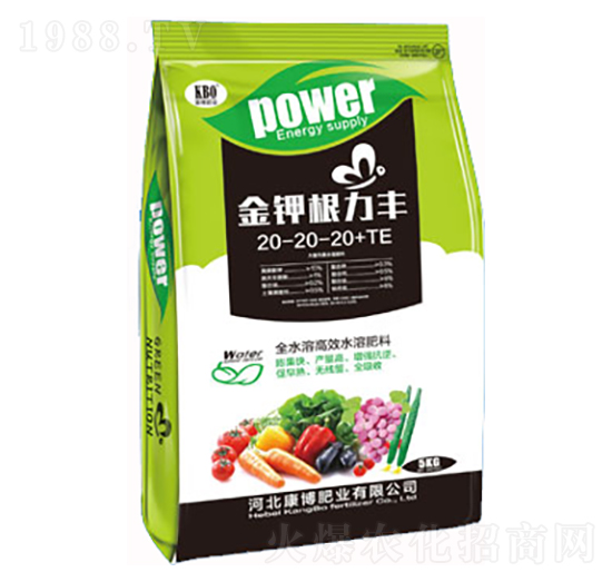 全水溶高效水溶肥20-20-20+TE-金鉀根力豐-康博肥業(yè)