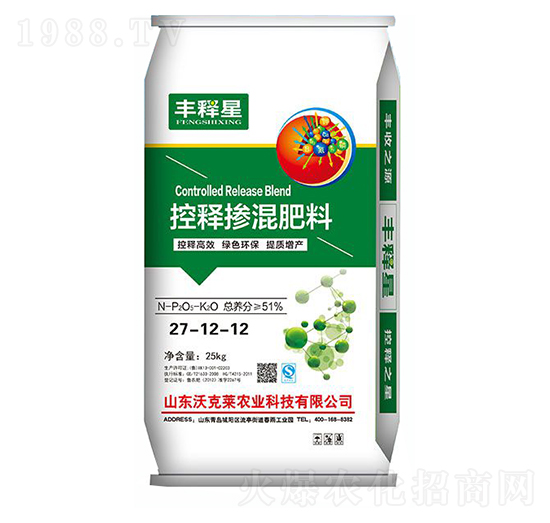 控釋摻混肥料27-12-12-豐釋星-沃克萊