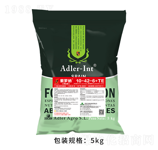 多肽型大量元素水溶肥料10-42-6+TE-索羅納