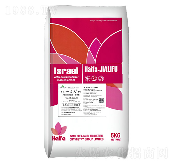 高鉀型大量元素水溶肥15-10-30+TE-海法加力夫1號-海法加力夫