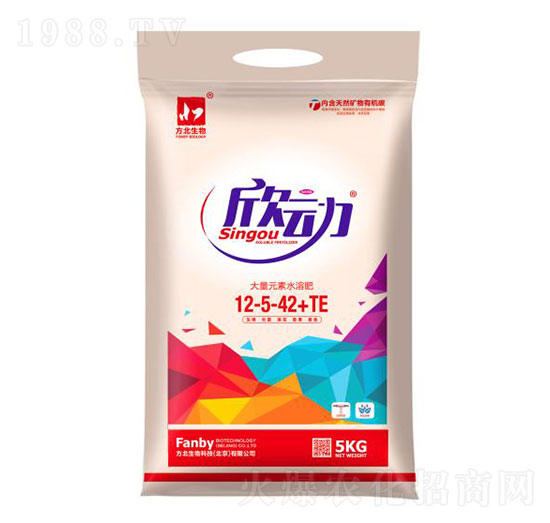 大量元素水溶肥12-5-42+TE-欣動(dòng)-方北生物
