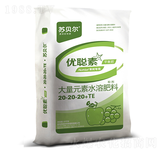 大量元素水溶肥20-20-20+TE-蘇貝爾
