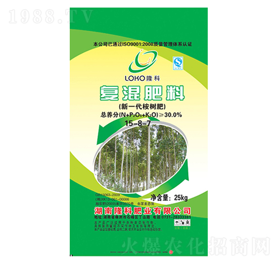隆科牌復混肥（新一代桉樹肥）15-8-7-隆科農資