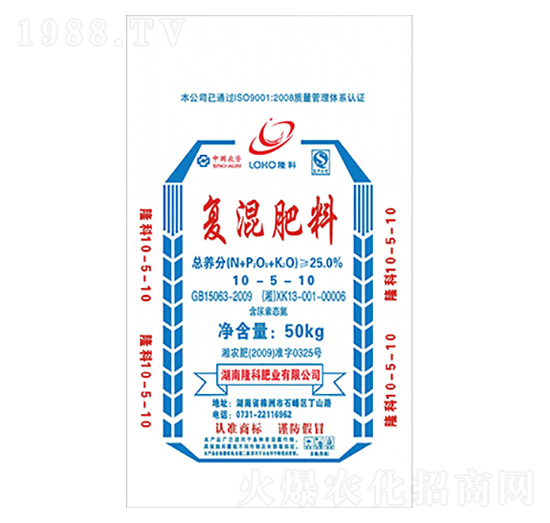 隆科牌復混肥10-5-10-隆科農資